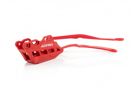 Acerbis Chain Guide Block for Honda CRF250R, CRF250RX, CRF450R, CRF450RX, and CRF450R-S (Part Number 2742640227) with Red Slider Kit