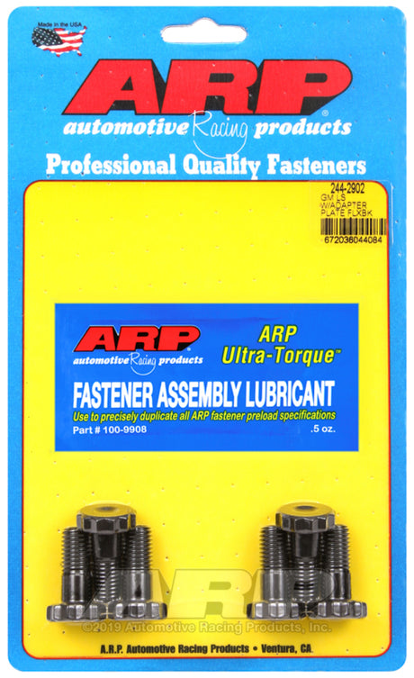 ARP GM LS with Adapter Plate Flexplate Bolt Kit – Compatible with Chevrolet Silverado, Sierra, Camaro, and more