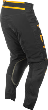 Fly Racing Kinetic Center Pants for Men - California/Nevada Black/Gold Size 28 with BOA Fit System and Ventilated Design