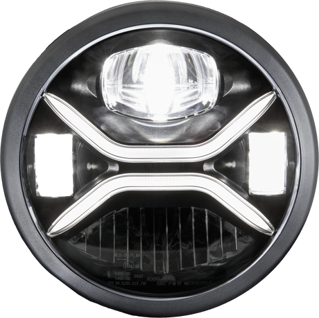 KOSO Zenith LED 7 Inch Headlight with DOT and SAE Certification for Universal Fitment