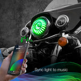 XK GLOW 7-inch XKchrome RGB Headlight with Switchback Function for Harley Davidson and Motorcycle Fits
