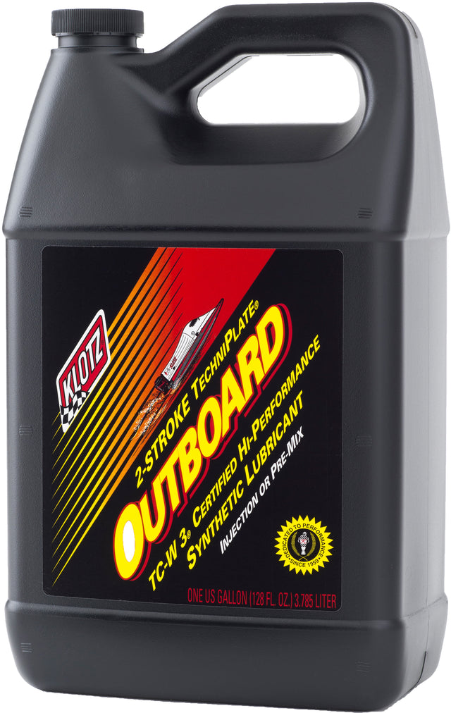 KLOTZ KL-333 2T Outboard Techniplate Oil, 1 Gallon (Sold Per Case of 4) - Compatible with 2-Stroke Marine Engines