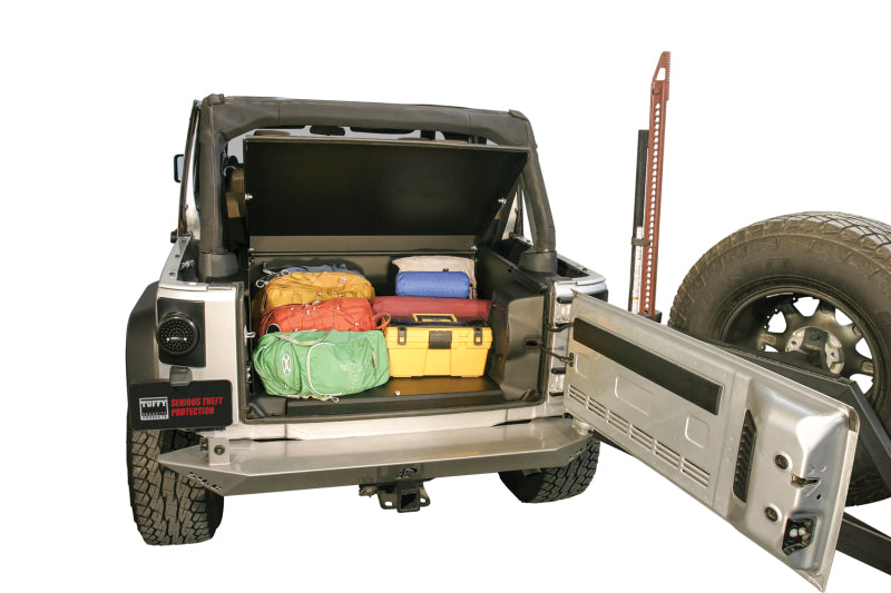 Tuffy Products Deluxe Security Deck Enclosure for 2011-2018 Jeep Wrangler JK - Black