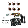 KC HiLiTES Cyclone V2 LED - Rock Light - 6-Light System - Amber - 5W Flood Beam