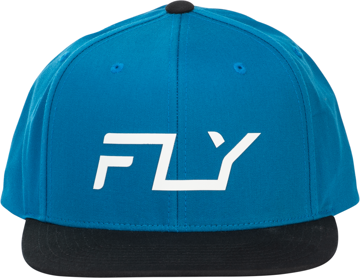 Fly Racing Fly Flow Hat Blue with Adjustable Snapback for Off-Road & Motorcycle Enthusiasts