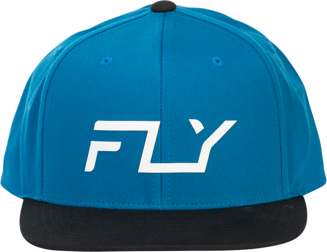 Fly Racing Fly Flow Hat Blue with Adjustable Snapback for Off-Road & Motorcycle Enthusiasts