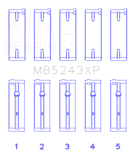 King Engine Bearings Nissan Sr20DE (Size +.026mm) Main Bearing Set