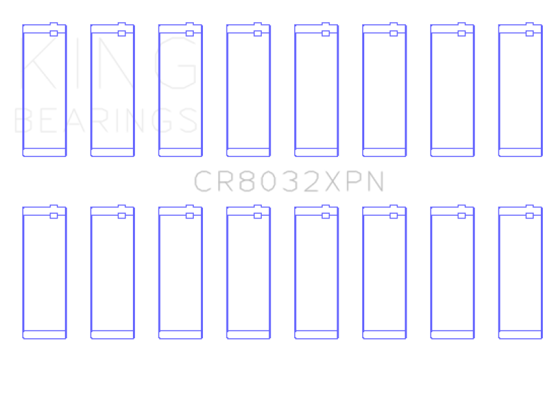 King Engine Bearings Chrysler 345, 370 16v (Size +.25) Connecting Rod Bearing Set