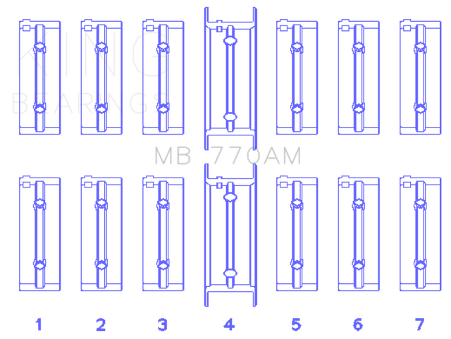 King Engine Bearings BMW M30B35/25/28/32/33/35 Performance Main Bearing Set