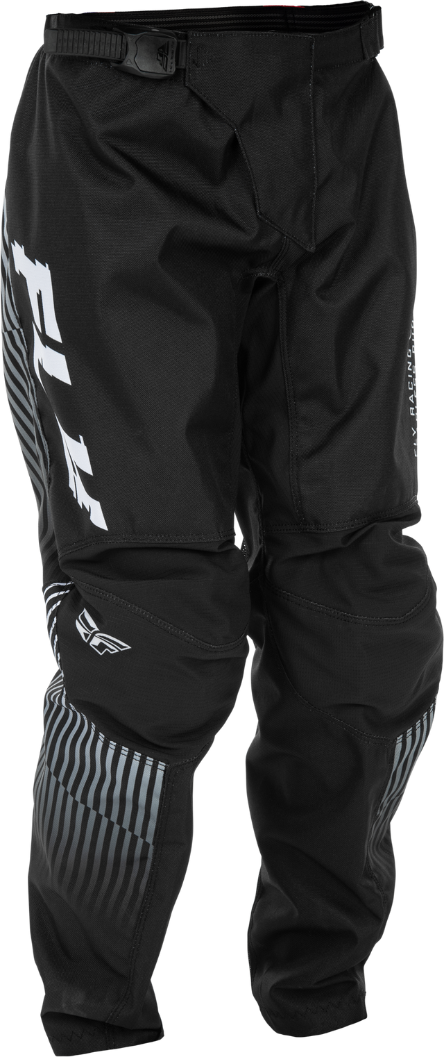Fly Racing Youth F 16 Pants Black/White Size 24 for Motocross and Off-Road Vehicles