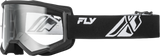 Fly Racing Focus Goggle Black/White with Clear Lens – ATV, Motocross, and Off-Road Vehicle Fitment