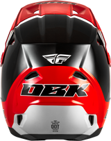 Fly Racing Kinetic DBK Helmet for Off-Road Motorcycles – Medium, Black/Red/Grey, DOT & ECE22.06 Approved