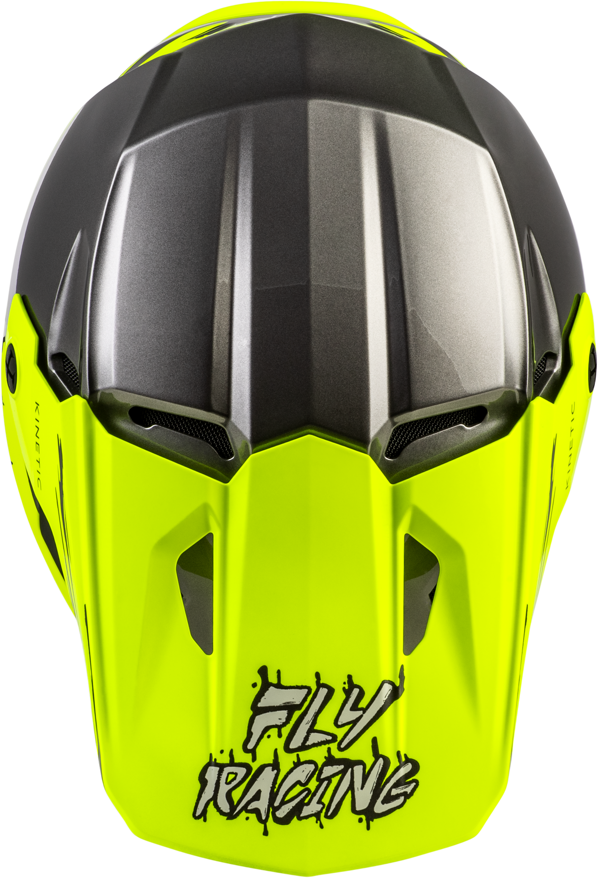FLY Racing Youth Kinetic Surge Helmet Grey/Hi Vis for Off-Road Motorcycles