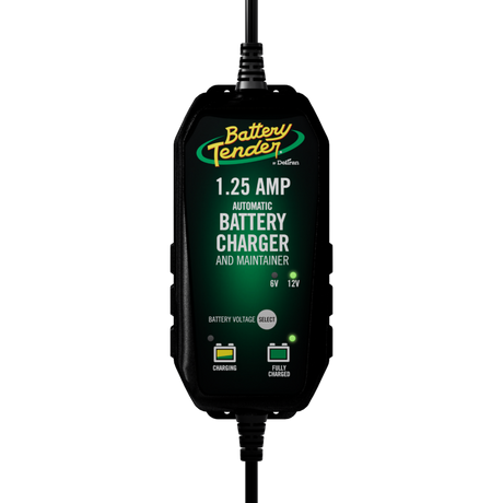 Battery Tender Plus 6V/12V 1.25A Selectable Battery Charger for Powersports and Marine Applications