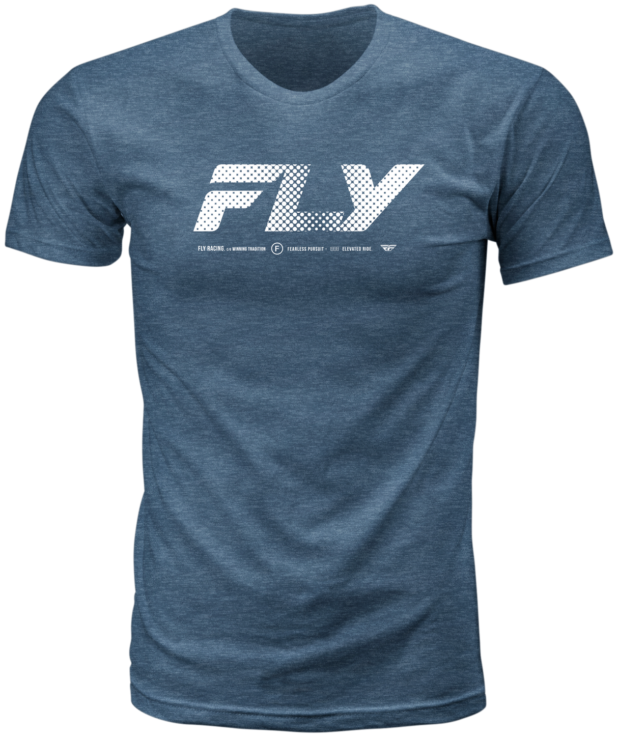 Fly Racing Fly Worldwide Tee Blue Medium - Premium Cotton Crew Neck T-Shirt for Motorcycle & Off-Road Vehicles