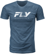 Fly Racing Fly Worldwide Tee Blue Medium - Premium Cotton Crew Neck T-Shirt for Motorcycle & Off-Road Vehicles