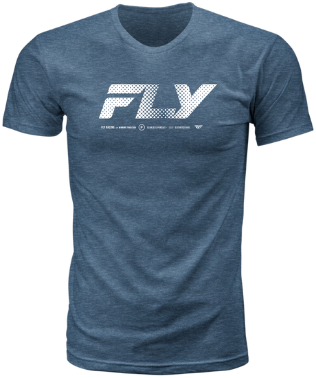 Fly Racing Fly Worldwide Tee Blue Medium - Premium Cotton Crew Neck T-Shirt for Motorcycle & Off-Road Vehicles
