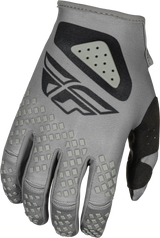 Fly Racing Kinetic Sym Gloves Grey/Black – Lightweight Race Gloves for Motocross and Off-Road Vehicles