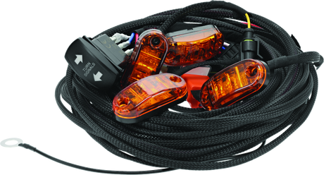 DragonFire Racing 522043 Light Whip Harness - Dual Seat 4-Whip System for UTVs