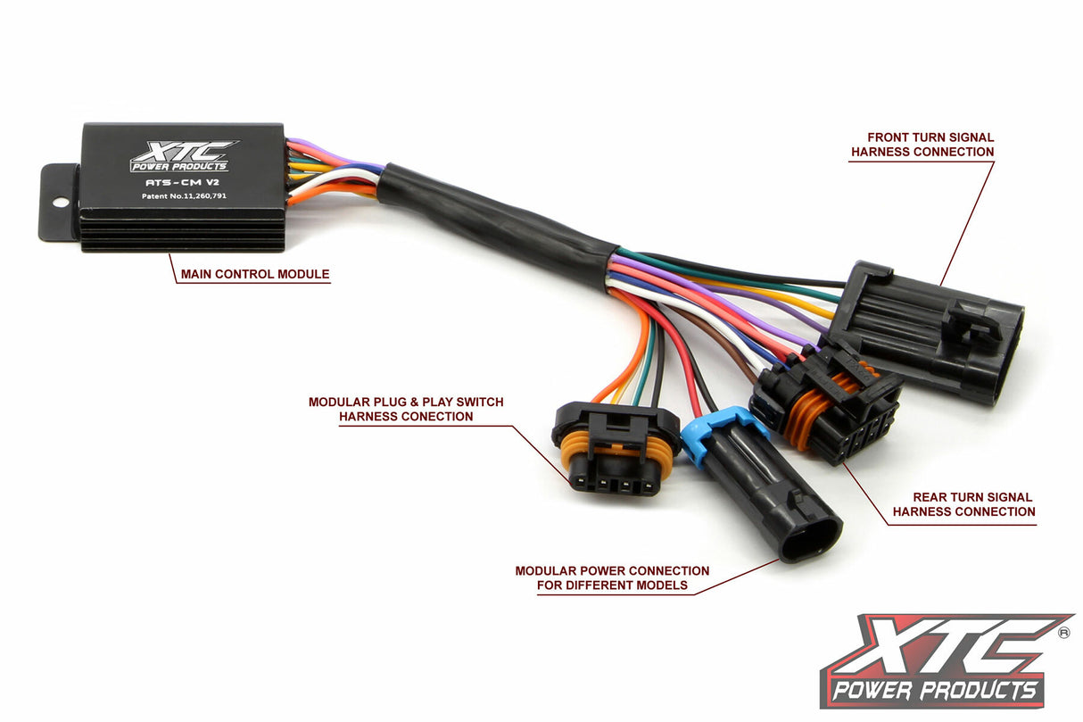 XTC Power Products Self Canceling Turn Signal Kit with Horn for Kawasaki Vehicles – Part ATS-KAW-H2