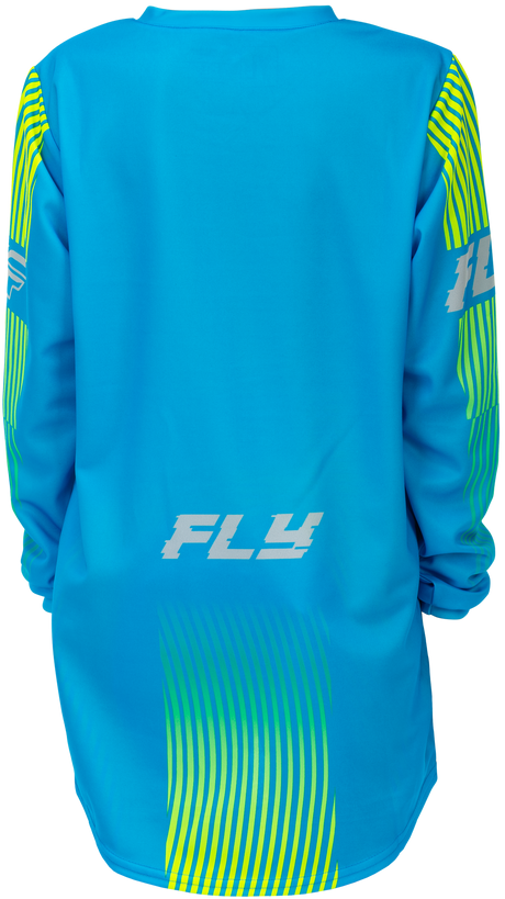Fly Racing Youth F 16 Jersey Blue/Hi Vis Ys - Lightweight Performance Motorcycle Jersey for Youth Riders