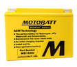 MOTOBATT MB16AU Sealed AGM Battery for ATV, Motorcycle, and Powersports Vehicles
