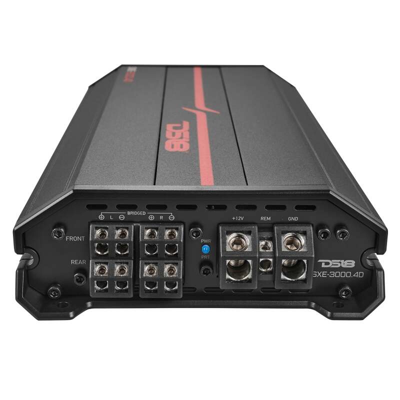 DS18 SXE-3000.4D/BK 4-Channel Class D Amplifier for Car Audio Systems – Fits Most 4-Ohm Vehicles