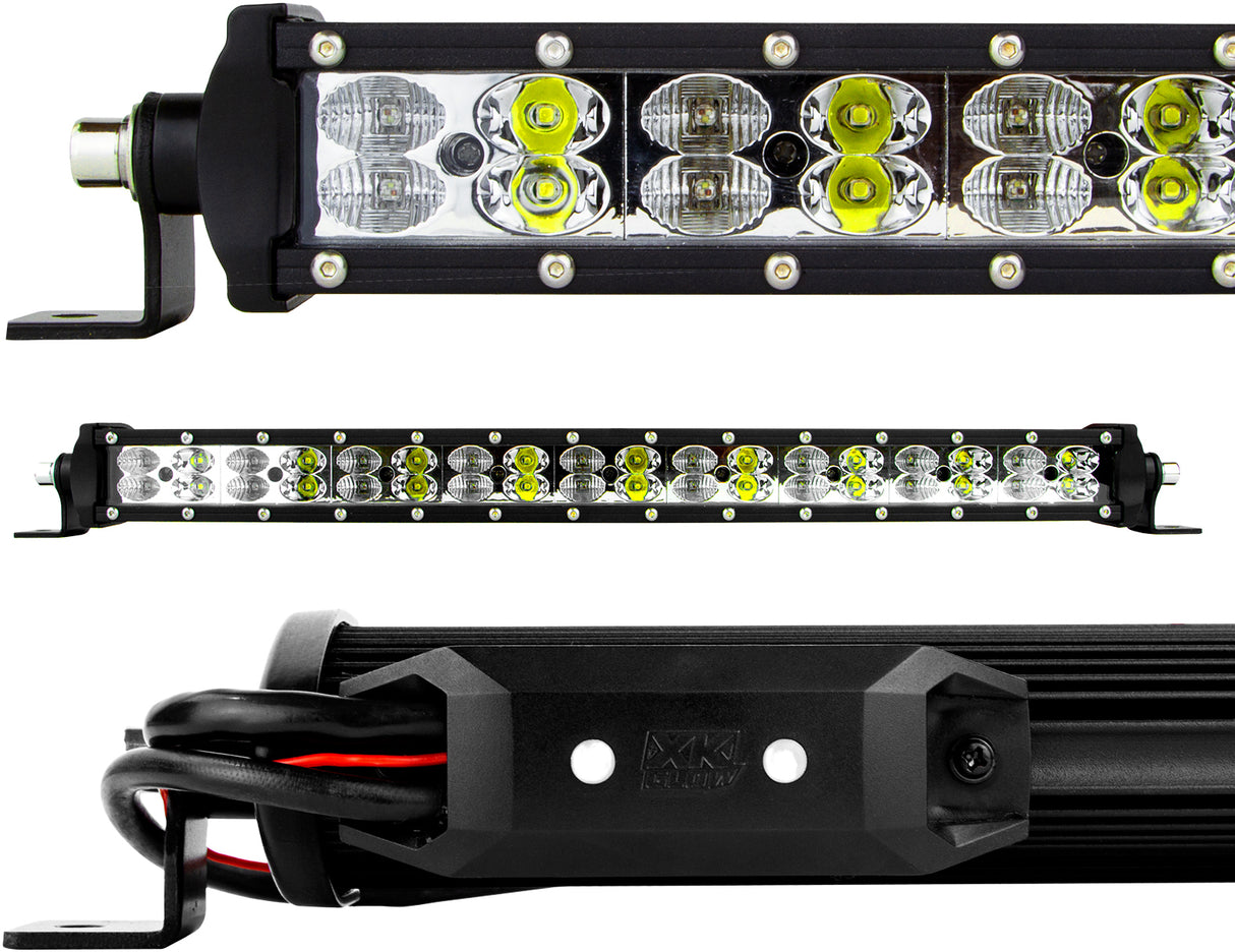 XK GLOW 20-Inch RGBW Light Bar with Bluetooth Controller for Automotive Use