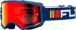 Fly Racing Zone Goggle Navy/White with Red Mirror Smoke Lens – ATV and Off-Road Vehicle Fitment