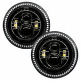 Oracle 7in High Powered LED Headlights - Black Bezel - ColorSHIFT 2.0