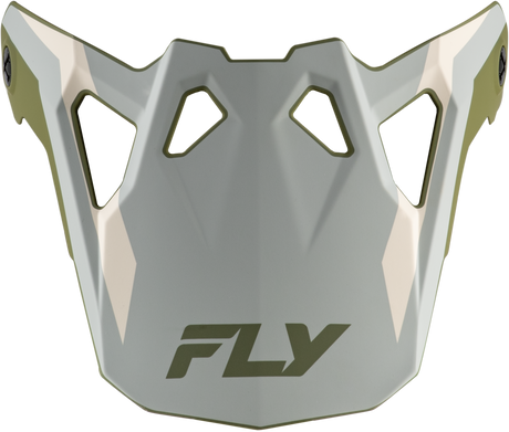 Fly Racing Formula CP Seal Visor Matte Stone, Khaki & Olive Yellow Large - ATV & Dirt Bike Fitment