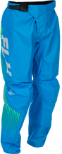 Fly Racing Youth F 16 Pants Blue/Hi Vis Size 18 for Motocross and Off-Road Vehicles