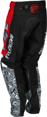 Fly Racing Youth Kinetic Mutant Pants for Motocross - Red/White/Black, Size 20, Compatible with Honda, Yamaha, Kawasaki, Suzuki, KTM, and More