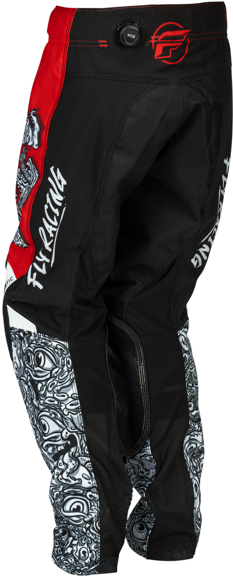 Fly Racing Youth Kinetic Mutant Pants for Motocross - Red/White/Black, Size 20, Compatible with Honda, Yamaha, Kawasaki, Suzuki, KTM, and More