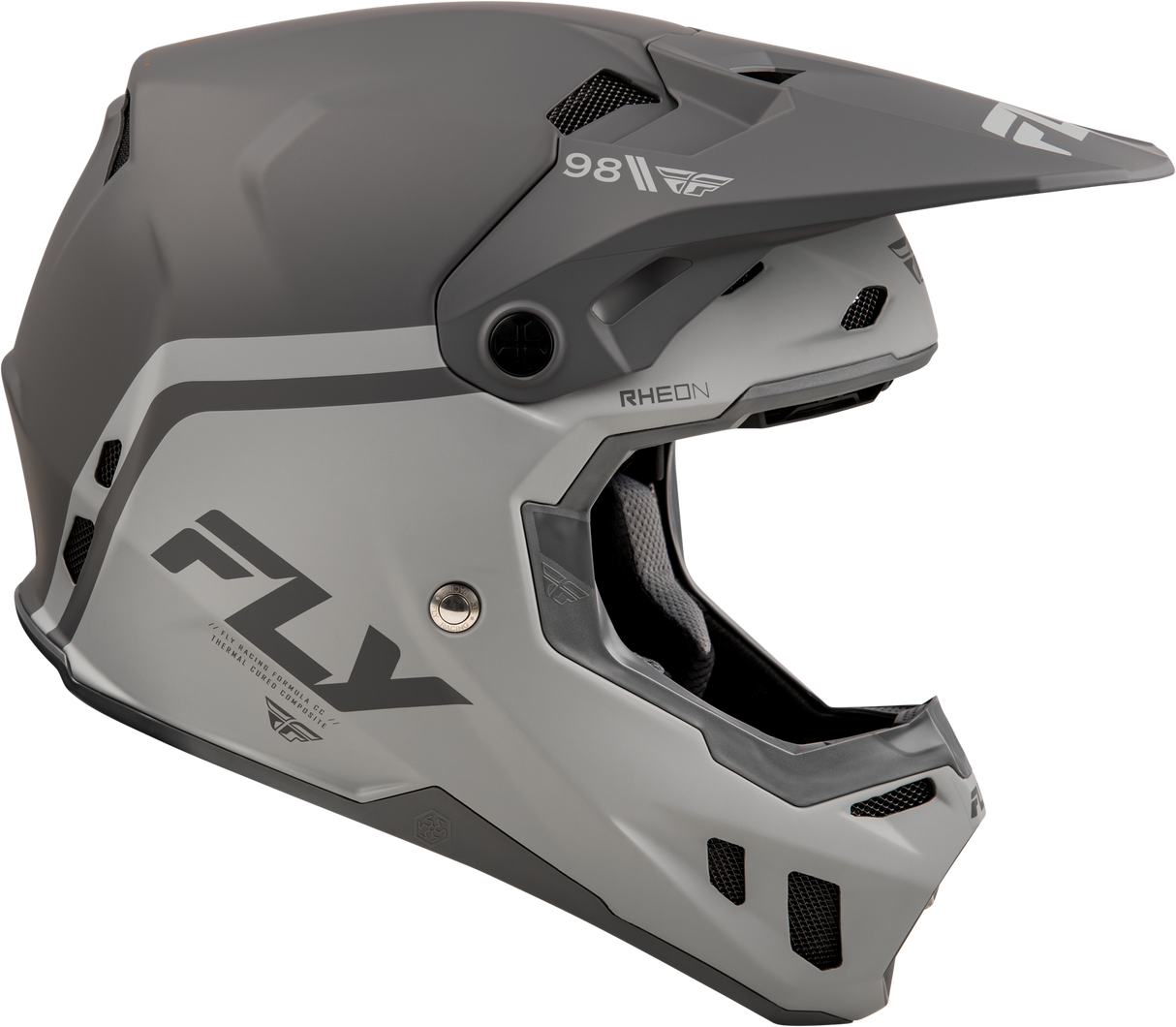 Fly Racing Formula CC Objective Helmet Matte Black/Grey for Off-Road and ATV Vehicles