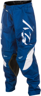 Fly Racing Youth Kinetic Stoke Offroad Pants Navy/White Size 26 with Ventilated Multi-Panel Construction