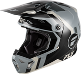 Fly Racing Youth Formula CP Seal Helmet Black/Grey/Light Grey with Impact-Resistant Polycarbonate Shell, Fits Youth Bikes