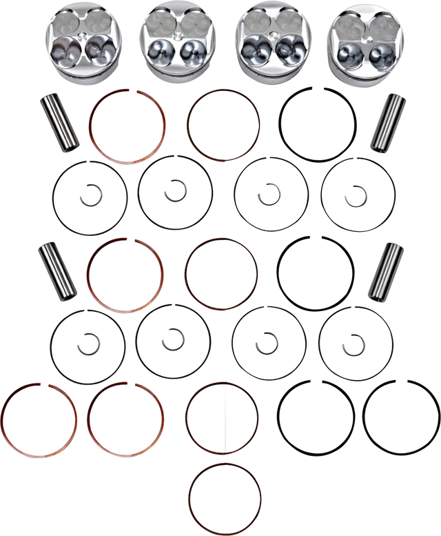 JE PISTONS Piston Kit - 67.00 mm - 13.5:1 CR - Honda 144538
