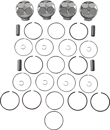 JE PISTONS Piston Kit - 69.00 mm - 13.5:1 CR - Honda 262277