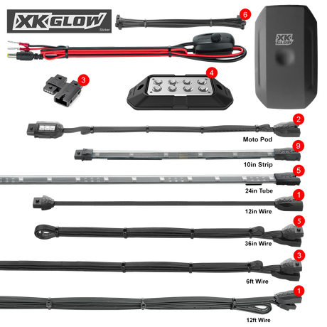 XK GLOW LED Underglow Advanced Kit for Polaris Slingshot (2015-2018) with Bluetooth Smartphone Control