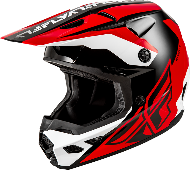 FLY Racing Kinetic Crest Helmet for Off-Road Motorcycles - Red/Black/White, Medium Fit