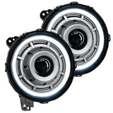 Oracle Oculus Bi-LED Projector Headlights for Jeep JL/Gladiator JT Satin Silver 5500K