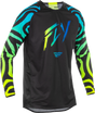 Fly Racing Evolution DST Zen Jersey Black/Blue/Hi Vis for Mountain Bikes and Road Bikes