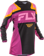 Fly Racing Women's F 16 Jersey - Offroad Motorcycle Jersey for Women, Black/Mauve/Yellow, 2X-Large