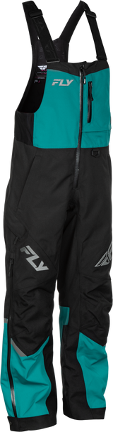 Fly Racing Women's Carbon Bibs Deep Lake/Black – All-Weather Snow Sport Gear for Skiing and Snowboarding