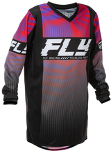 Fly Racing Youth F 16 Jersey Black/Red/Purple for Motocross and Off-Road Vehicles