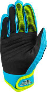 Fly Racing Youth F 16 Gloves Blue/Hi Vis Yellow - All-Around Performance Riding Gloves for Youth Motorcycles