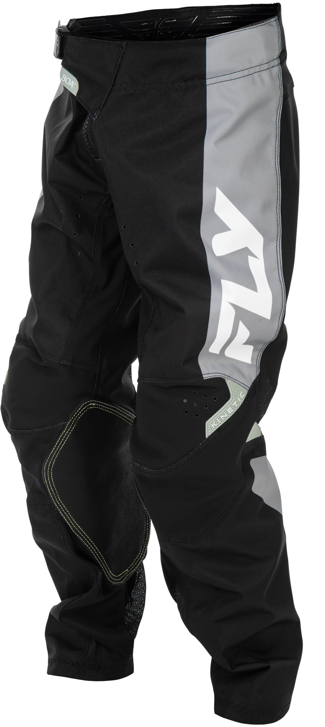 Fly Racing Youth Kinetic Pants Black/Grey Size 20 – Durable Motorcycle Riding Gear with Mesh Comfort Liner and Adjustable Fit