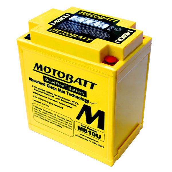 Motobatt MB10U Quadflex Sealed AGM Battery for Motorcycle and Powersports Vehicles
