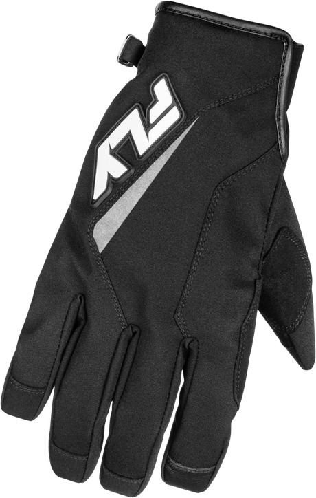 Fly Racing Title Gloves Black/White for Motocross and Cold Weather Riding